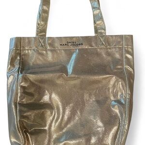 Marc Jacobs Metallic Gold Daisy Tote